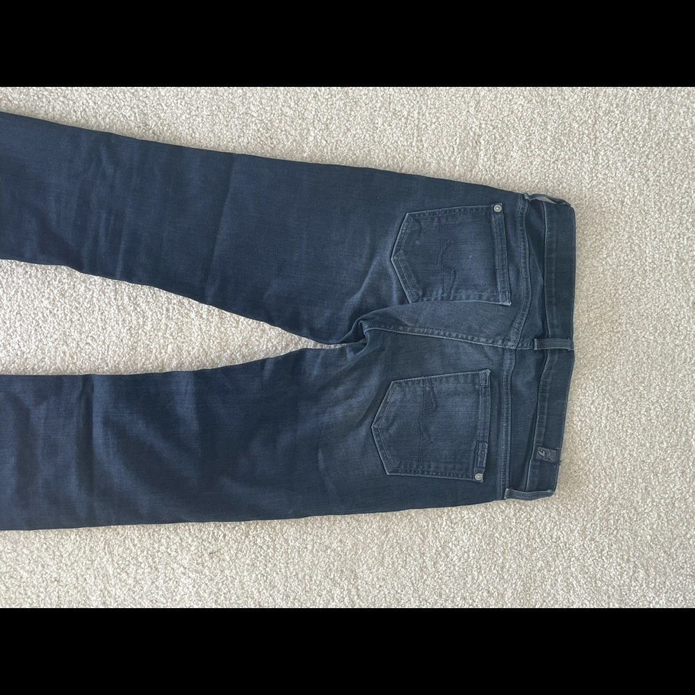 7 for all mankind dark wash straight leg jeans